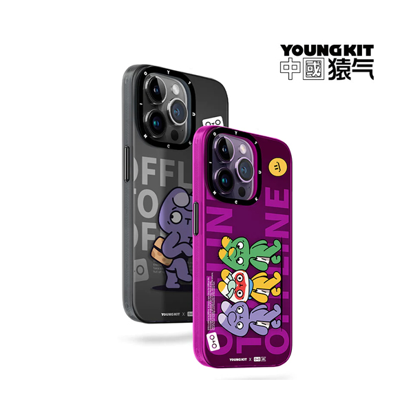 قاب آیفون 14Pro Max یانگکیت مدل X Offline to Offline Slim Thin Matte YOUNGKIT X Offline to Offline Slim Thin Matte Purple iPhone 14 Pro Max Case